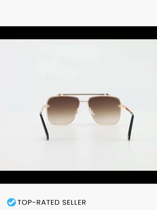 Square Aviator Sunglasses Metal Frame UV400 Protection Vintage Classic Trendy main image 3